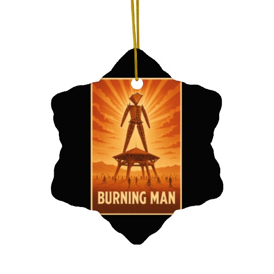 Burning Man Ceramic Ornaments
