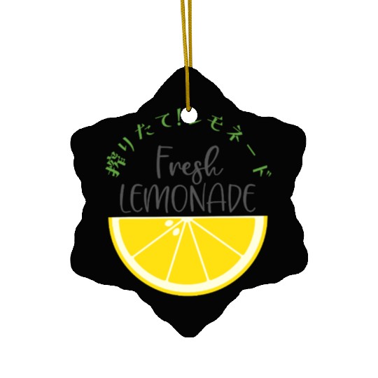 Fresh Lemonade Lemon Slice Ceramic Ornaments
