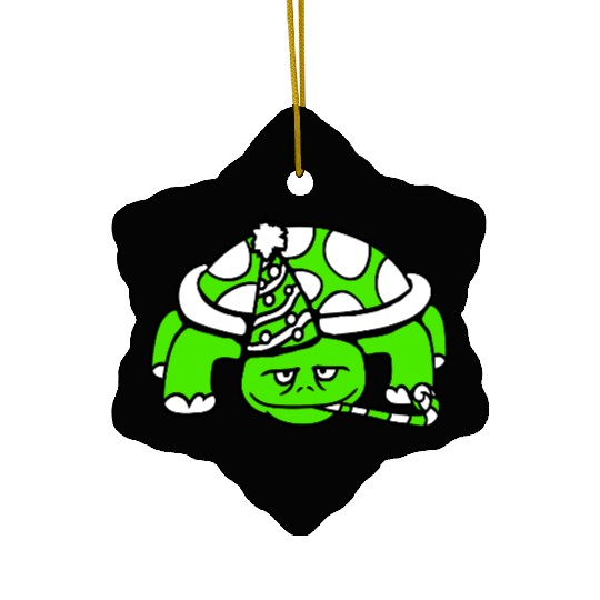 Turtle birthday party hat years old celebrating Ceramic Ornaments