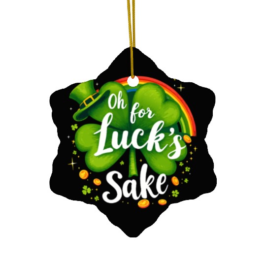 Funny Shamrock Clover Design Ceramic Ornaments