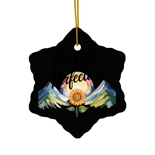 Motivational Growth Mindset Quote Ceramic Ornaments