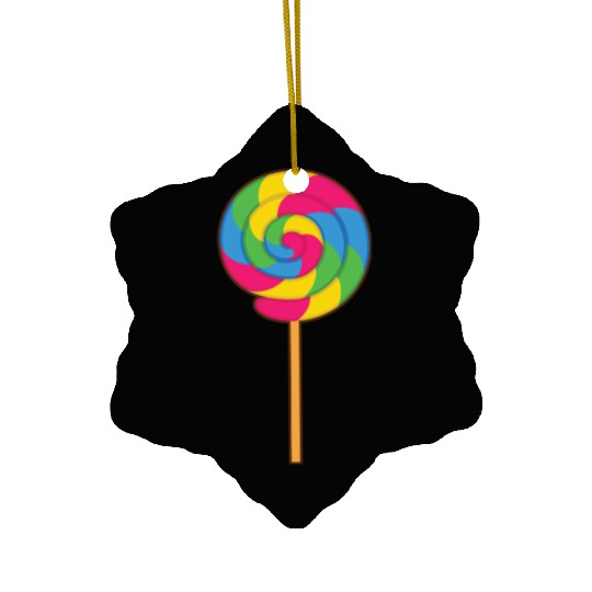 Lollipop Rainbow Sucker Candy Halloween Costume Ceramic Ornaments