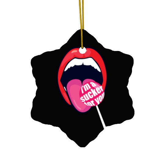 I m a Sucker For You Candy Pop Fans Lollipop 01 Ceramic Ornaments