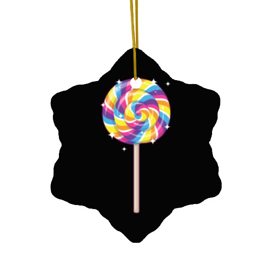 Cute Lollipop Design Lollipop Candy Lover 01 Ceramic Ornaments