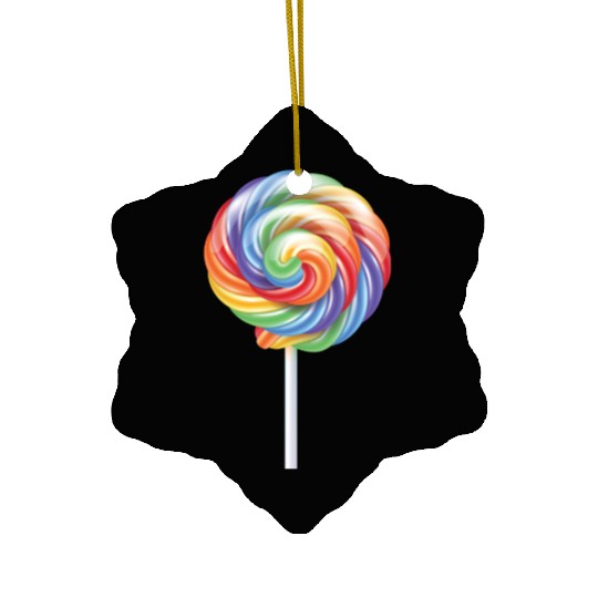 Lollipop Rainbow Sucker Candy Costume Halloween Ceramic Ornaments