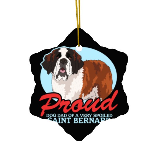 Saint Bernard Dog Dad St. Bernhard Ceramic Ornaments