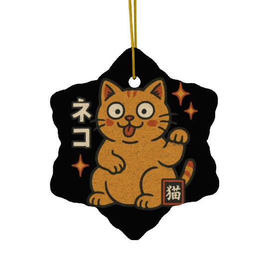 Lucky Cat Japanese Ceramic Ornaments