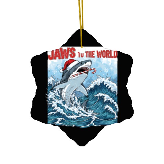 Jaws to the World – Christmastime Shark Attack Ceramic Ornaments