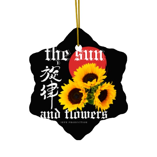 Japanese sun flower Dark Fantasy Ceramic Ornaments Design