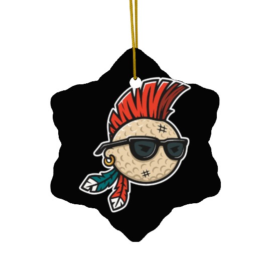 Punk Rock Golf Style Ceramic Ornaments