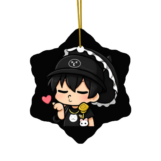 Chibi Joneda Blowing Kiss Ceramic Ornaments