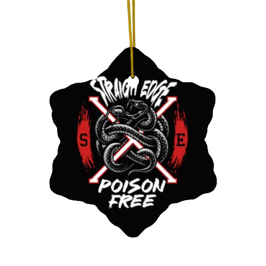 Straight Edge Vegan, Against Drugs, Punk Ceramic Ornaments