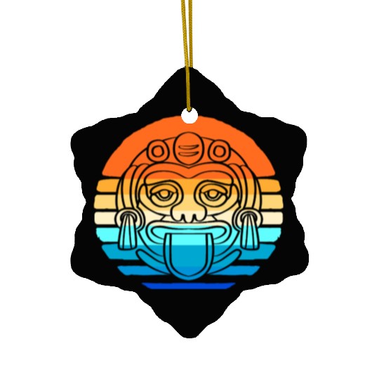 Mayan And Aztec Symbols Indigenous Tribe Ceramic Ornaments