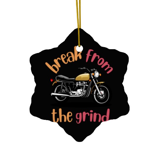 Motorcycle 1 Ceramic Ornaments