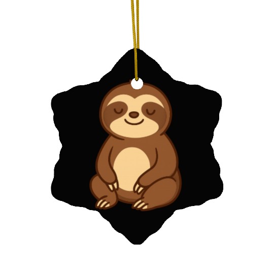 Cute Relaxed Sloth Cartoon Ceramic Ornaments