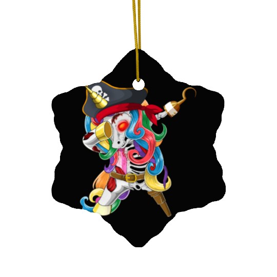 Halloween Dabbing Zombiecorn Zombie Pirate Unicorn Ceramic Ornaments