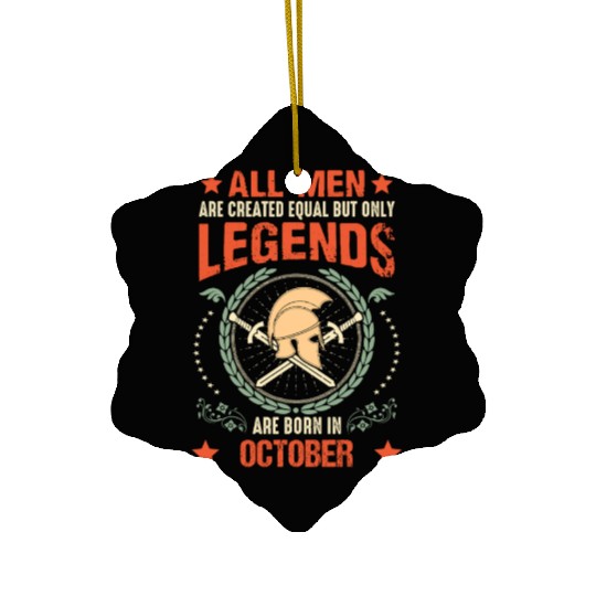 Sparta Legend Born in October Ceramic Ornaments
