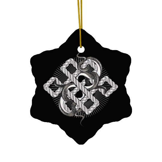 Silver Snake Knot – Mystical & Elegant Ceramic Ornaments