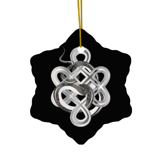 Silver Snake Knot – Mystical & Elegant Ceramic Ornaments