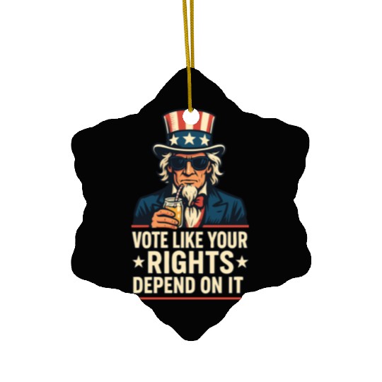 Vote Like It Matters - Democracy Defender Ceramic Ornaments