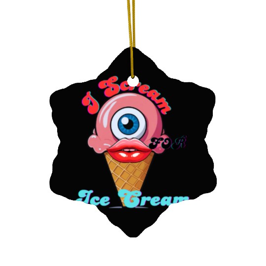 I Scream Ceramic Ornaments