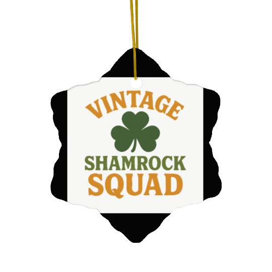Vintage Shamrock Squad Ceramic Ornaments Design