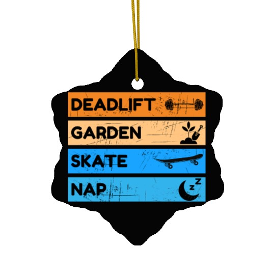 Vivid Outdoor Lifestyle Typography Ceramic Ornaments