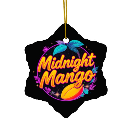 Nighttime Mango Bright Design Ceramic Ornaments