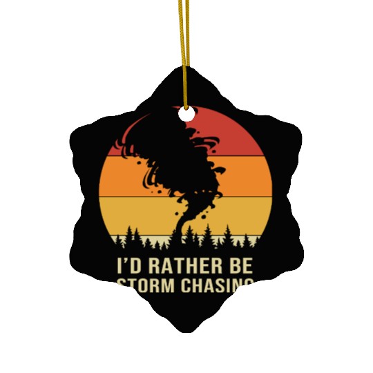 Storm Chaser Weather Lightning Ceramic Ornaments