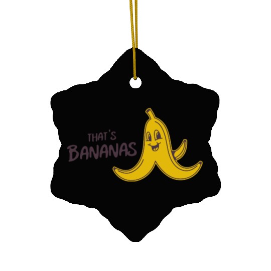 Whimsical That's Banana Character Ceramic Ornaments