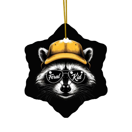 Feral Kid Animal Cartoon Design Ceramic Ornaments