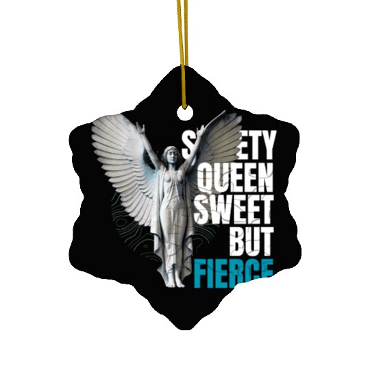 Angel Statue with Empowering Quote Ceramic Ornaments