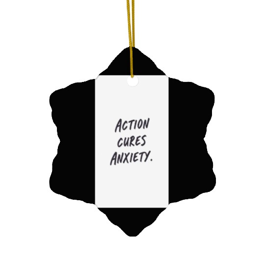 Empowering Action Anxiety Ceramic Ornaments