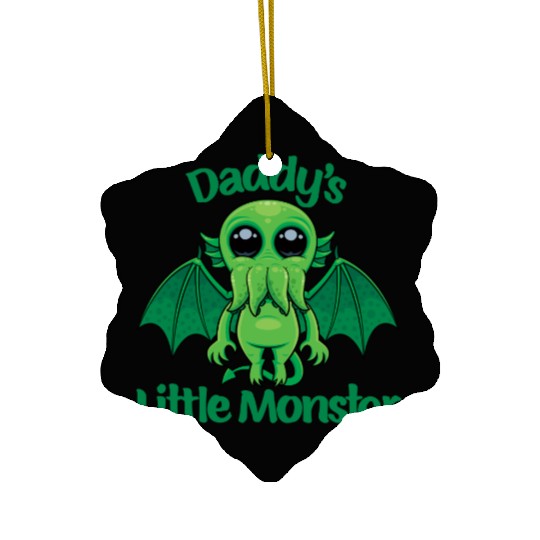 Daddy’s Little Monster Cute Baby Cthulhu Ceramic Ornaments