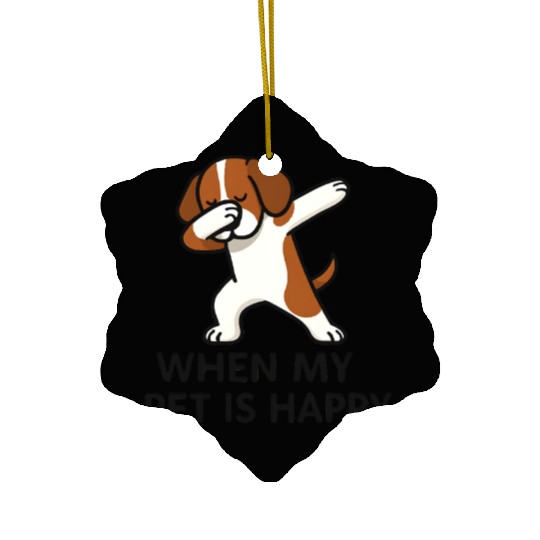 Dabbing Dog Pet Happiness Ceramic Ornaments