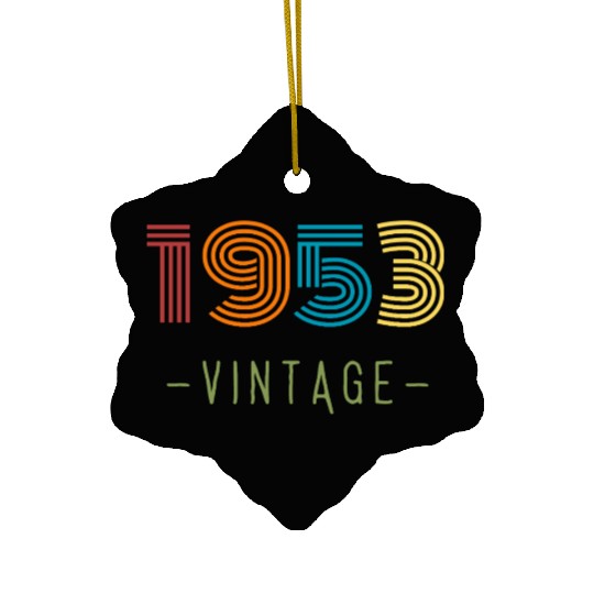 VINTAGE 1953 NEON RETRO DESIGN Ceramic Ornaments