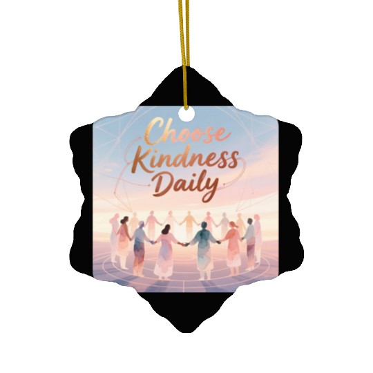 Choose Kindness Daily Inspirational Design Ceramic Ornaments