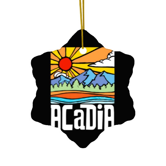 Acadia National Park Artistic Nature & Mountains Ceramic Ornaments