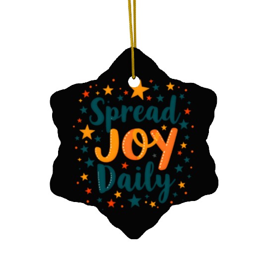 Joyful Spread Celebratory Design Ceramic Ornaments