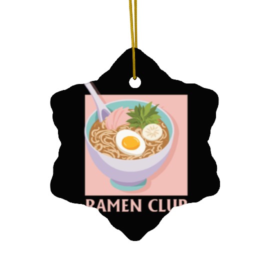Traditional Japanese Ramen Bowl – Cozy Food Art Ceramic Ornaments