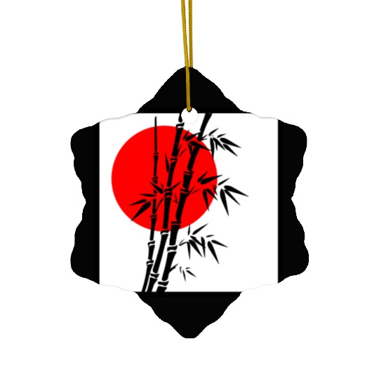 Japanese Bamboo Serenity Ceramic Ornaments