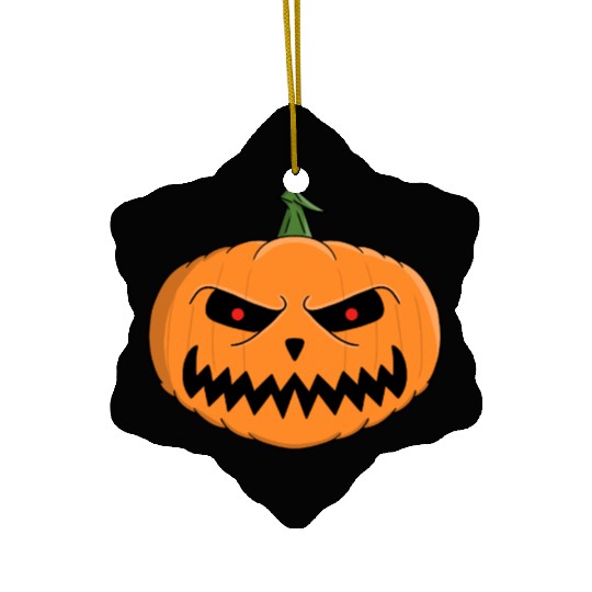 Menacing Jack-O'-Lantern Halloween Design Ceramic Ornaments
