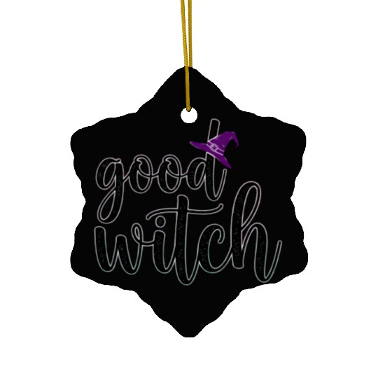 Magical Good Witch Script Design Ceramic Ornaments