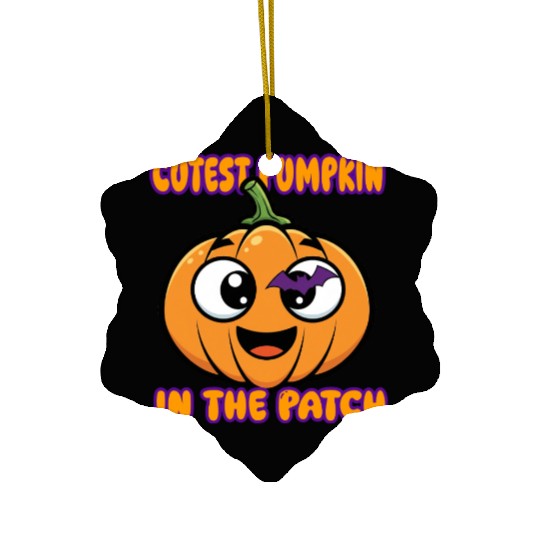 Sweet Pumpkin Ceramic Ornaments, Spooky Season Ceramic Ornaments