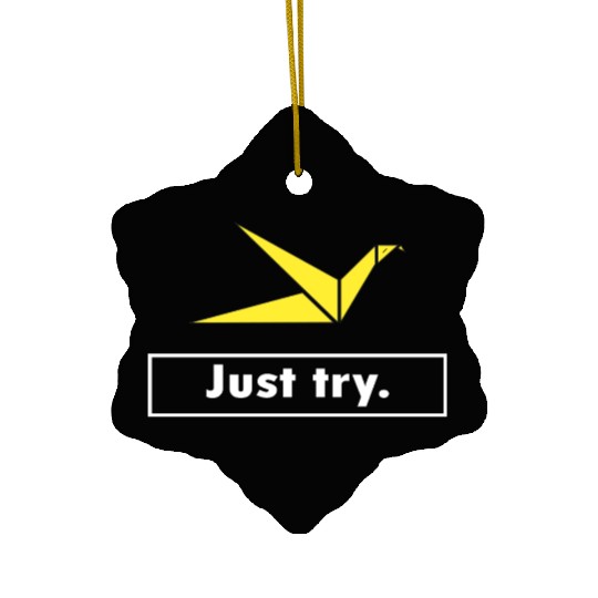 Just Try – Origami Bird (Eagle) Motivational Ceramic Ornaments
