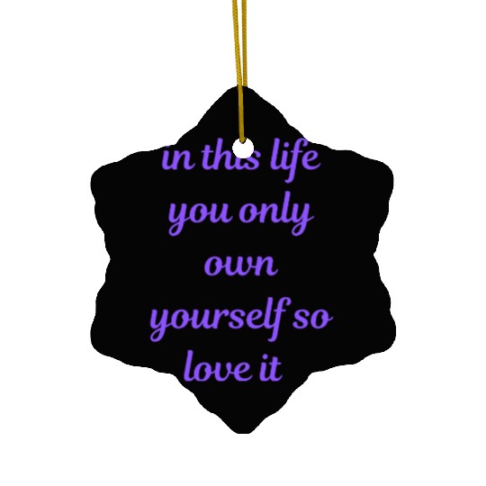 Bold Positive Quote Ceramic Ornaments for Mindful Souls