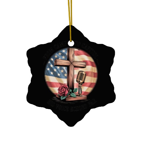Charlie Kirk: Campus To Capitol Ceramic Ornaments