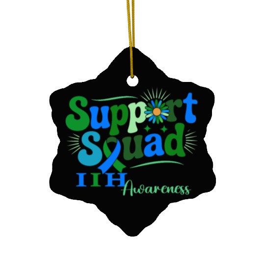 Support Squad IIH Awareness Design Ceramic Ornaments