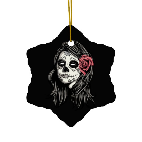 Santa Muerte Holy Woman Ceramic Ornaments