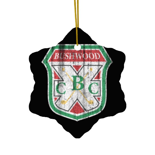 Vintage Bushwood Country Club Crest Ceramic Ornaments